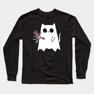 Ghost Cat Voodoo Doll Long Sleeve T-Shirt